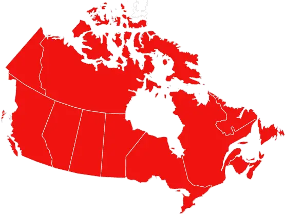 Carte infographique bleue du Canada