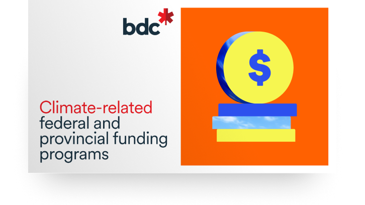 Climate-related federal and provincial funding programs