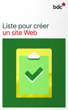 Illustration d'un presse-papiers aux couleurs vives avec le texte Liste pour créer un site web