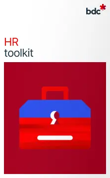 Illustration of a red toolkit with the text HR toolkit