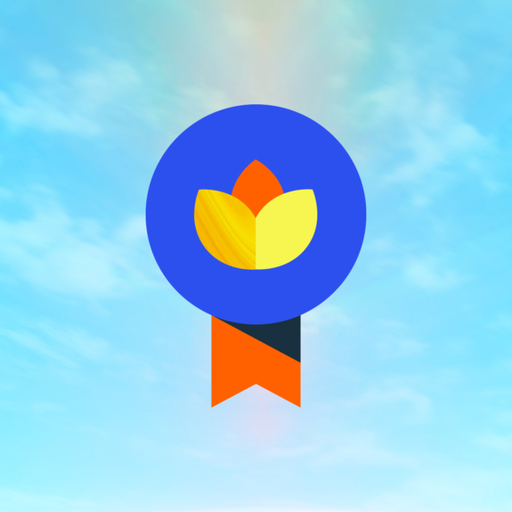 Illustration d'une médaille avec fleur gravée