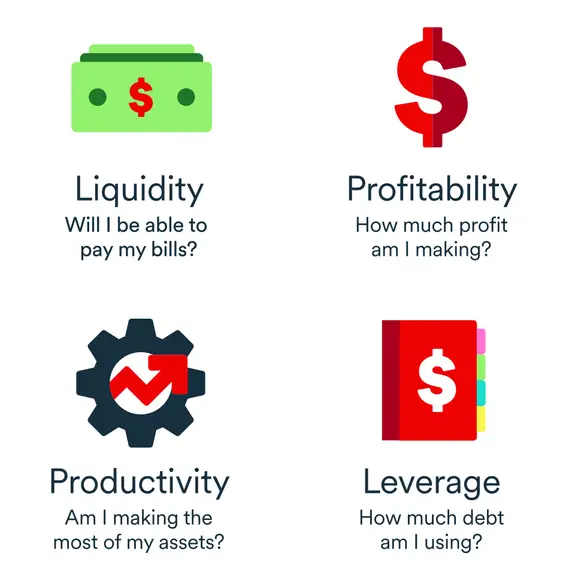 Graphic of the 4 financial ratios