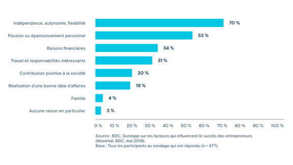Graphique pour blogue comment devenir un entrepreneur: Motivation