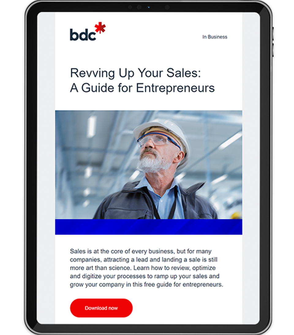 English InBusiness iPad mockup