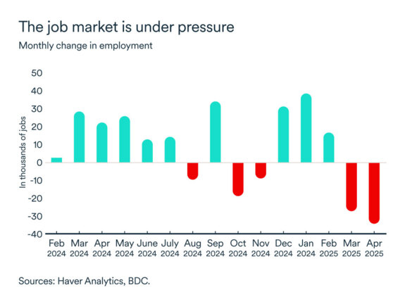MEL June 2025 graph: Ontario employment