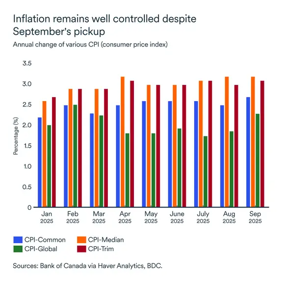MEL November 2025 graph: Annual change CPI
